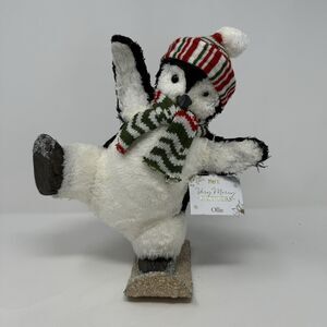 Pier 1 Imports Ollie the Snowboarding Penguin Christmas Figurine SOLD OUT